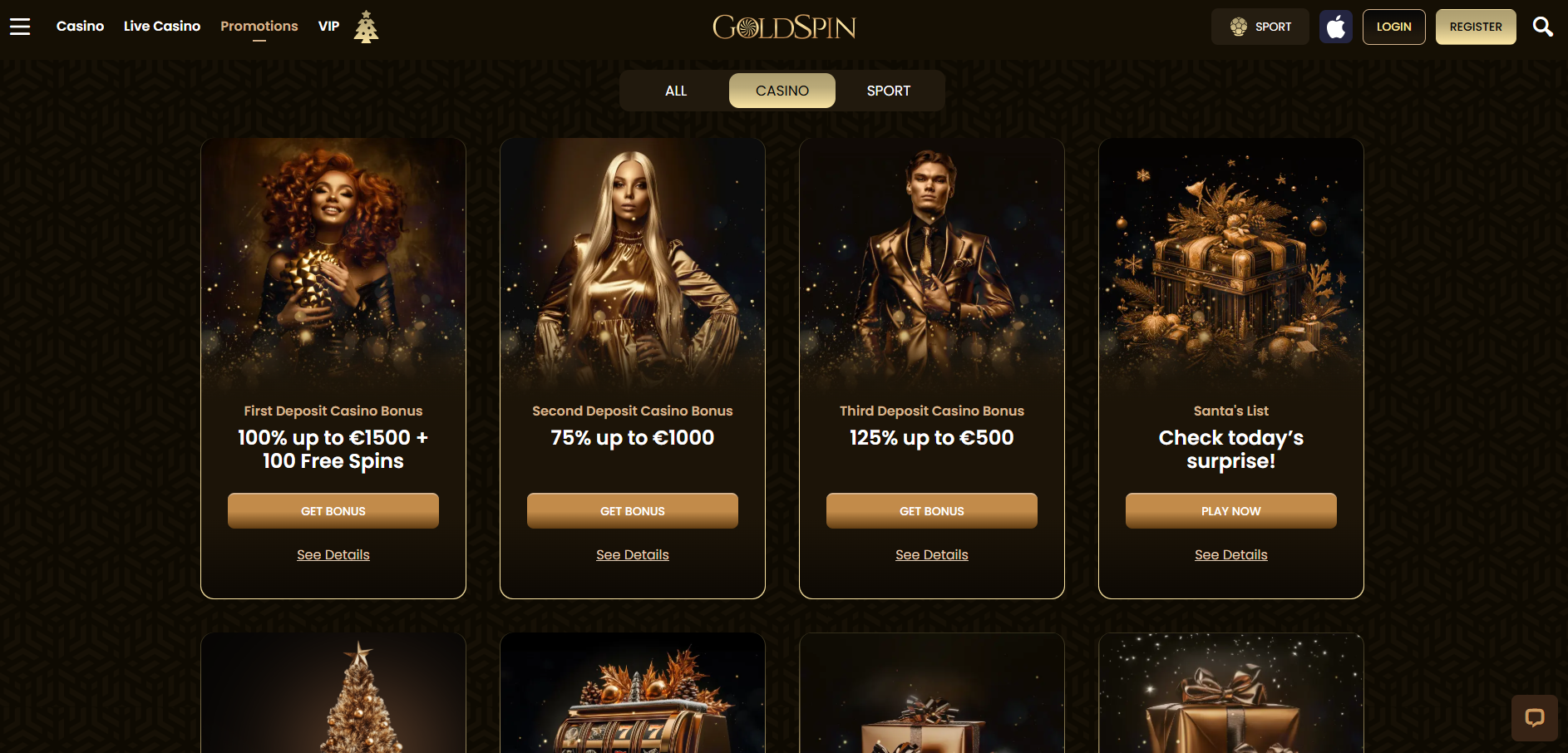 GoldSpin interface